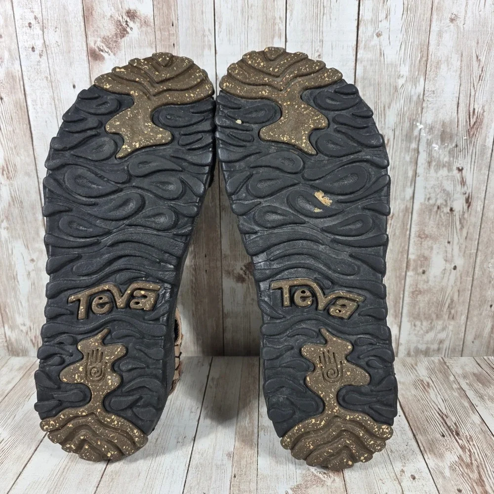 Teva Mens Scorpion Print Sport Sandals Tan Black Hiking Water Shoes Strappy